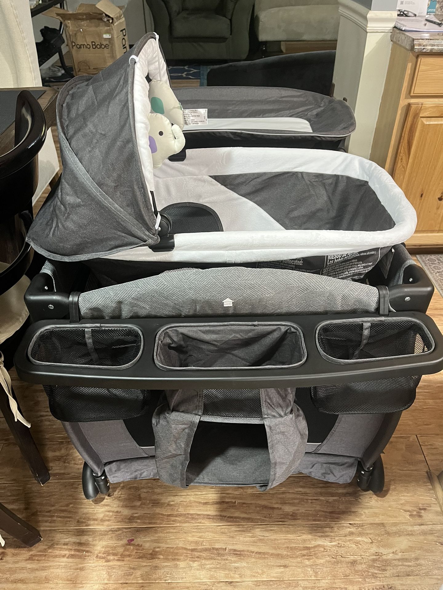 Pamo Babe Playard Portable Playard Foldable Playpen for Baby and Toddler Portable Crib Mattress Diaper Changer for Newborn New In Box