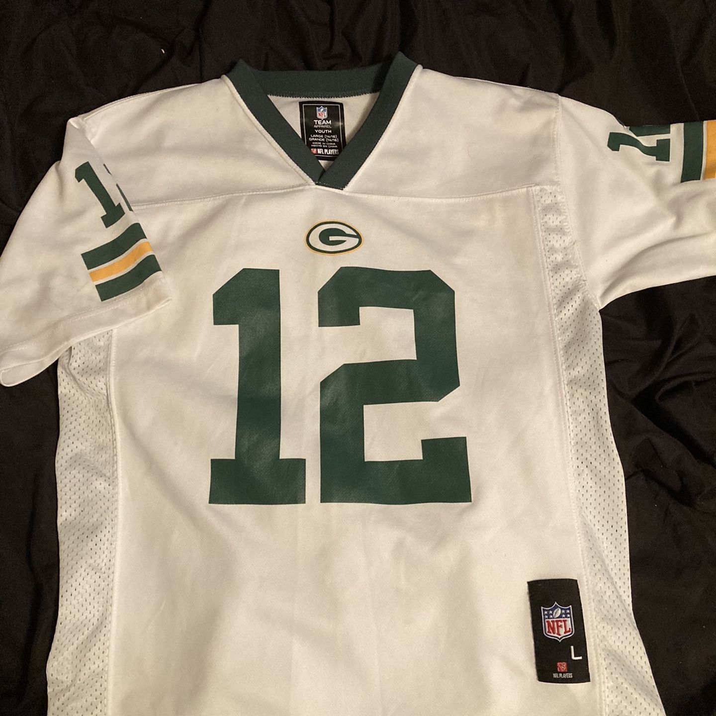 NFL Team Aaron Rodgers Green Bay Packers Football Jersey Size Youth Large  14-16