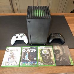 🎮Microsoft Xbox Series X with 3 games and controllers, original box included