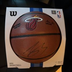 Miami Heat Jaime Jaquez Signed  Ball