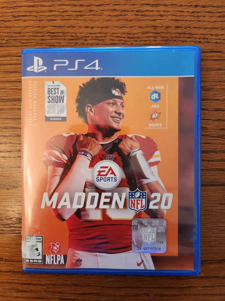 PS4 MADDEN 20 PATRICK MAHOLMES,  KANSAS CITY CHIEFS 