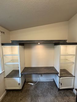 Free TV Center Console or Desk & Cabinets