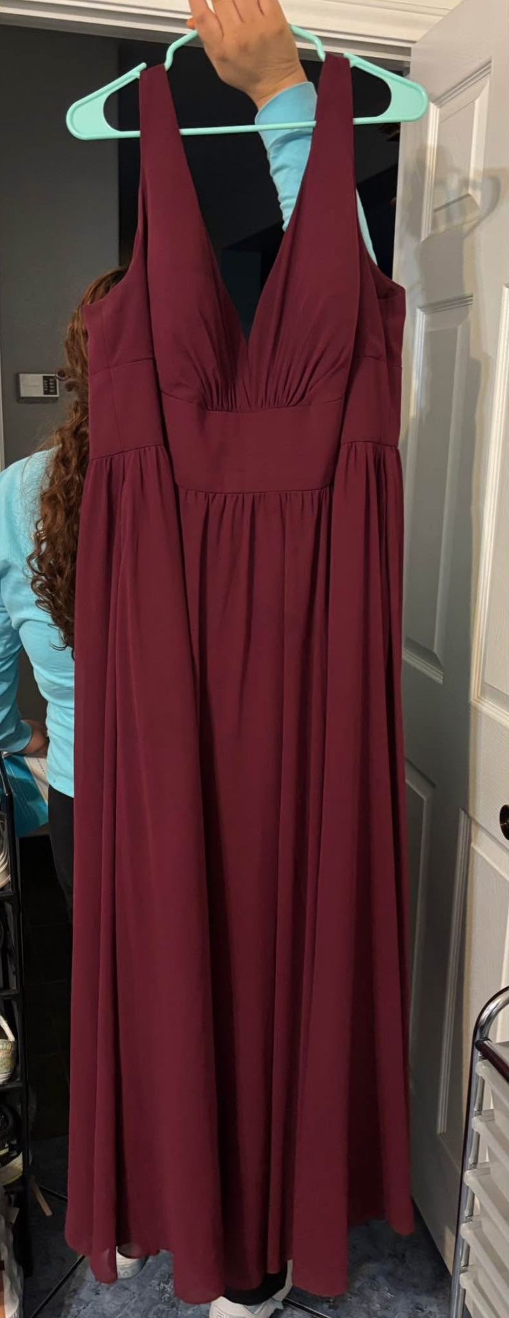 Wine Davids Bridal Dress.