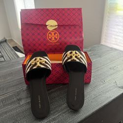 Tory Burch Zebra Eleanor Sandals