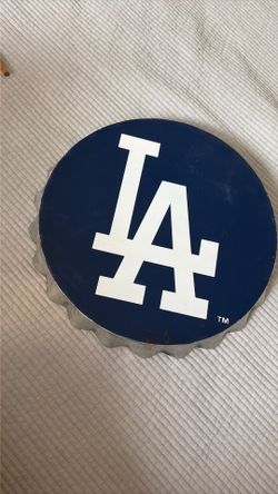 LA Dodgers Authentic bottle cap wall art