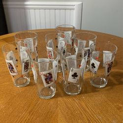 8 Tall Drinking Glasses 