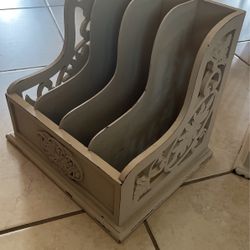 WOODEN OFFICE ORGANIZERS