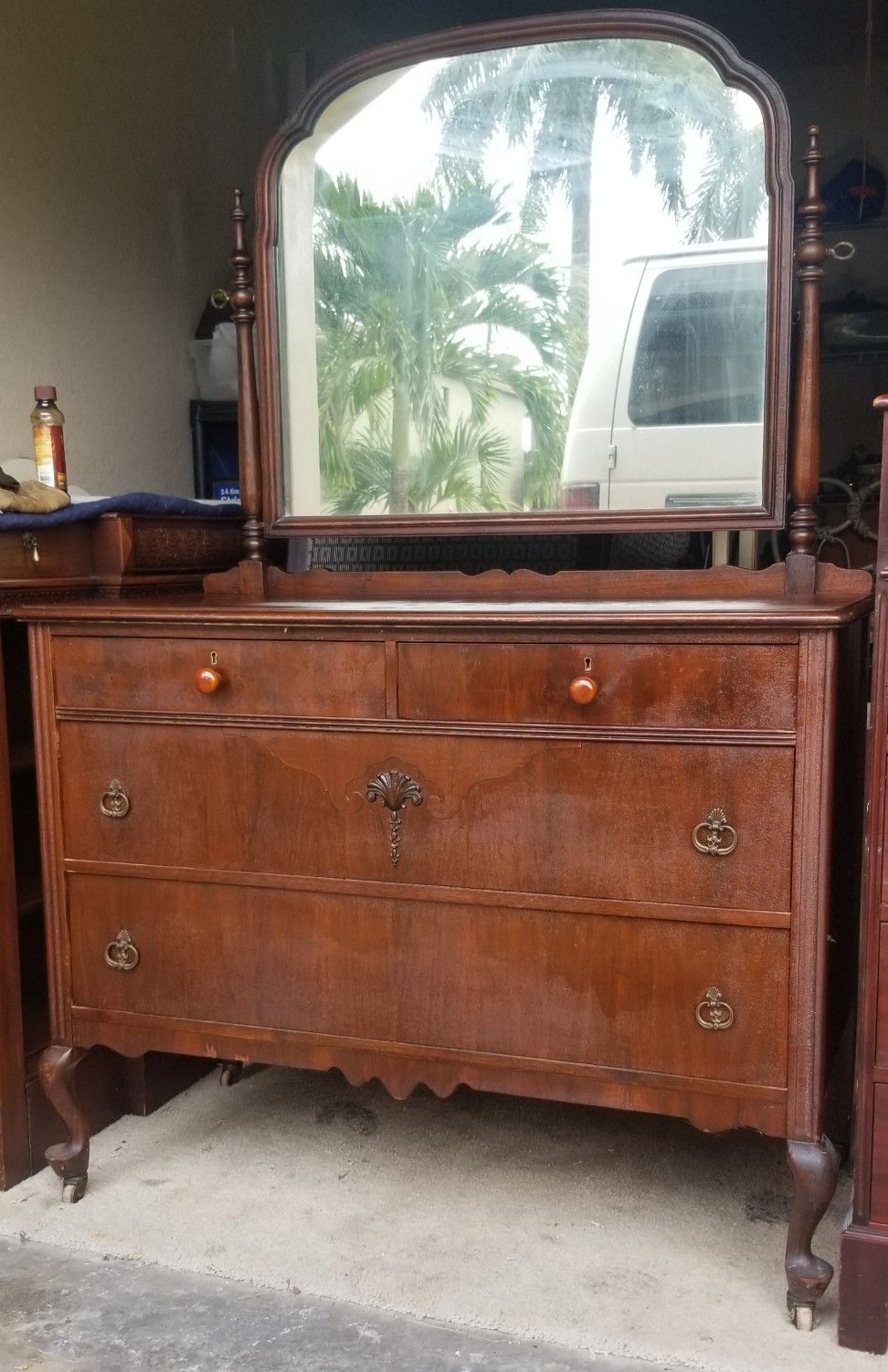 True antique dresser vanity