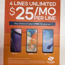 4/$100 LINES BACK TO BOOST