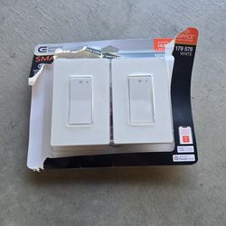 15 amp single-pole white smart rocker light switch  with wifi and Bluetooth technology