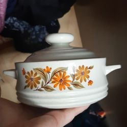 Capri Bake Serve'n Store stoneware 4 individual casserole with lid
