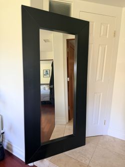 Large Wooden Mirror 