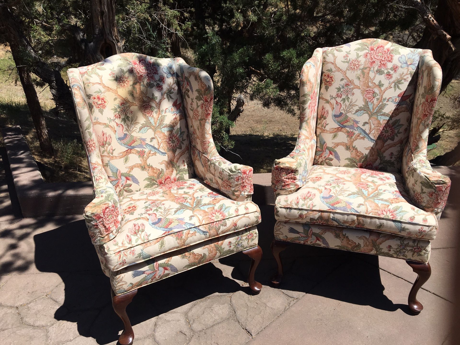 Two wingback chairs