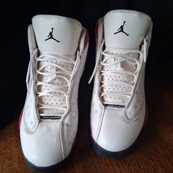 JORDANS  Retro 13's Cherry red And White