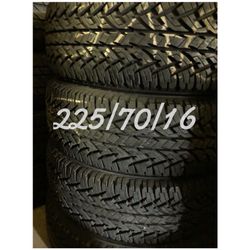 Used tires for sale 225/70/16 Bridgestone dueler 95% tread left