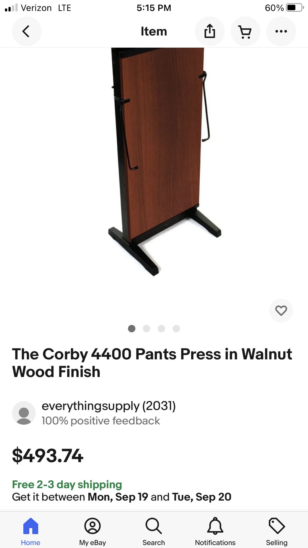 CORBY STATESMEN ELECTRIC TROUSER /PANTS PRESSER for Sale in Howell