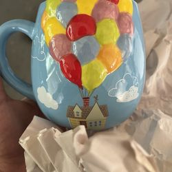 Disney Pixar Up House With Balloons Coffee Mug /tea Cup 