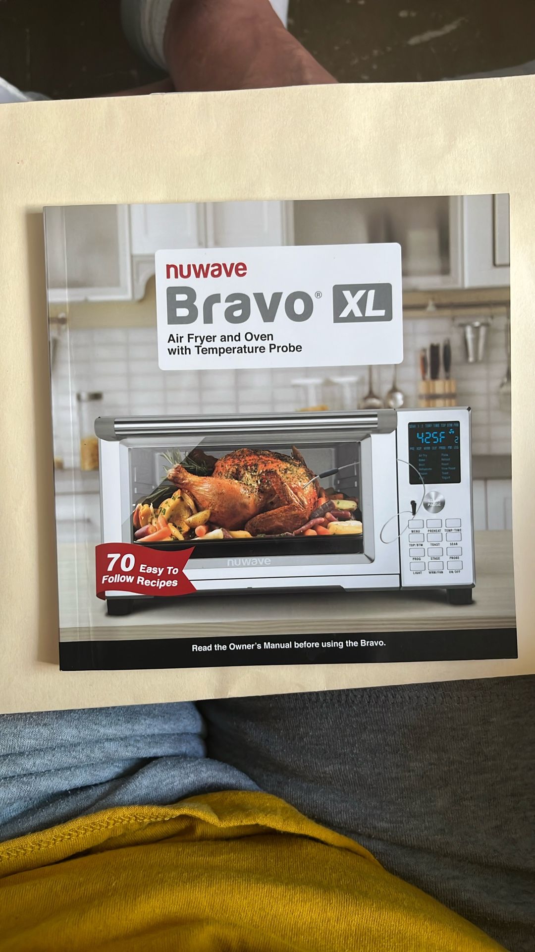 Nuwave Bravo XL Air Fryer Smart Oven Pro with Temperature Probe and 3 Piece Brick Oven Style Pizza Kit
