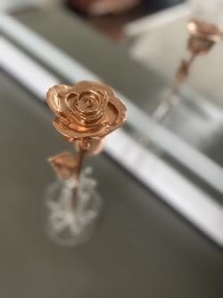 Real Rose Gold Dipped Rose