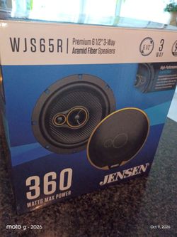 A pair of Jensen 6 1/2 3 way speakers