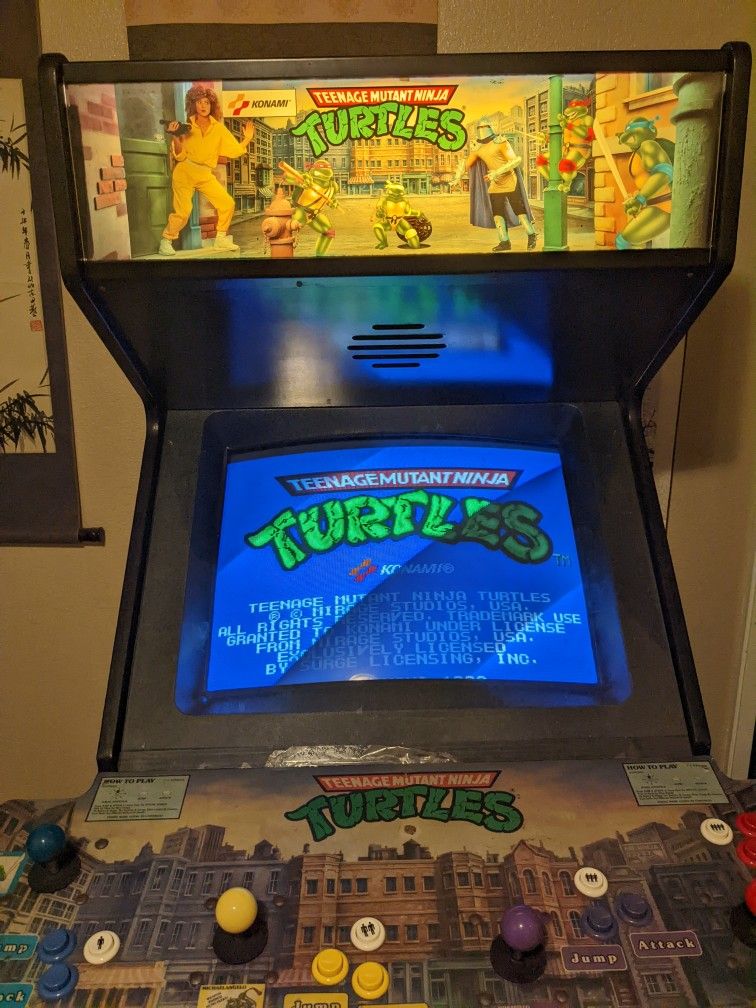 1989 Teenage Mutant Ninja Turtles Konami 4p Arcade