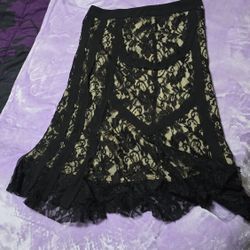 Black Lace Skirt Size XL