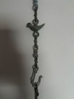 vintage metal hanging chain and ritual fixture