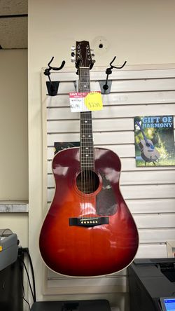 Cherry Acoustic Guitar Fender