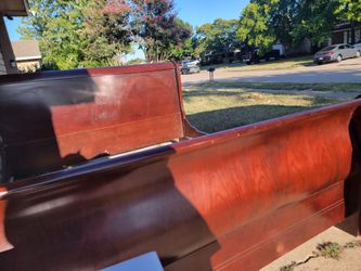 King Cherry Wood Sleigh Bed Frame