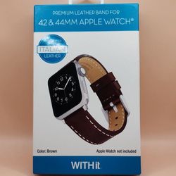 Leather Band For Apple Watch - Brown