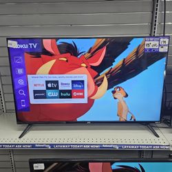 JVC 43" Roku Smart TV With Remote. ASK FOR RYAN. #4(contact info removed)-01