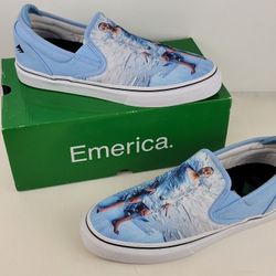 Emerica Wino G6 Slip-On Skate Shoes X Steve-O Jackass Tape Stunt Men's Size 10