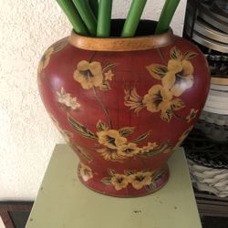 Chinese Hand Painted Vase 12 Inches Tall