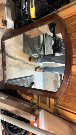 Large Framed Mirror From Bedroom Set 33” Wide By 47” Height  Very Clear