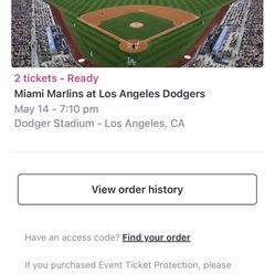 Dodger Tickets For May 14th 