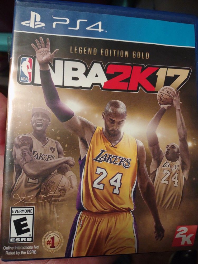 PS4 NBA 2K17 Legend Edition Gold Kobe Bryant Cover And Case Sleeve