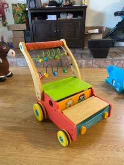 Wooden push walker