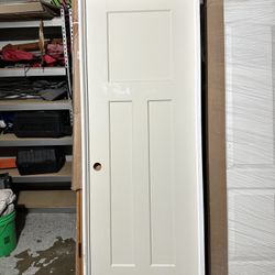 28” Hollow Core Primed White Wood Door – Prehung – REAL Wood (NOT MDF)– $100 FIRM