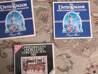 3 Royal Mint UK Uncirculated Coin Sets – 1983 & 1984