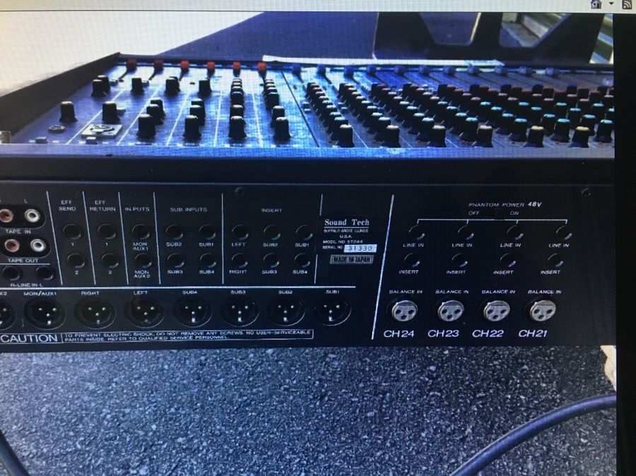 Sound-tech Professional Mixing Console 24 x 4 ST244 for Sale