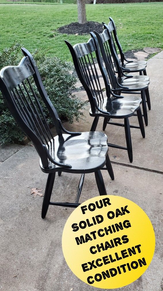 Solid Oak Cat Inspired Chairs.. Excellent Condition