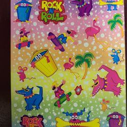 Vintage Lisa Frank Stickers Rock N Roll 