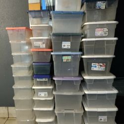 (37) Totes With Lids/ $25  For All