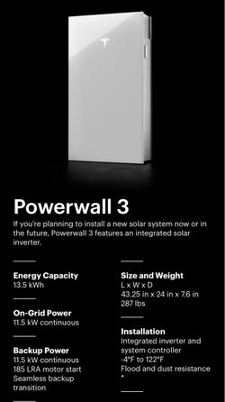 Tesla Powerwall 3 Home Battery
