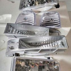 92-96 Ford F150 F250 F350 Bronco Headlights Luces Micas Calaveras Faros Faroles Focos 