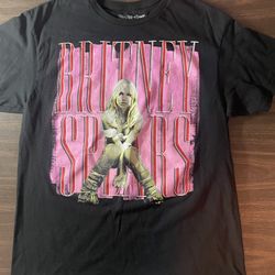 Britney Spears Graphic Tee Black Pink Vintage Style Size Large