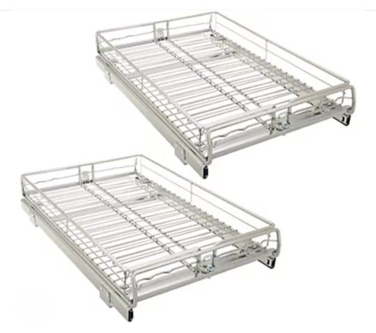 NIB Set Of 2 Sliding Cabinet Organizers