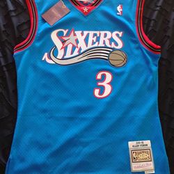 Throwback Stitched Mitchell And Ness Allen Iverson Authentic Jersey