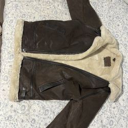 St John Bays Leather Jacket With Fur Lining