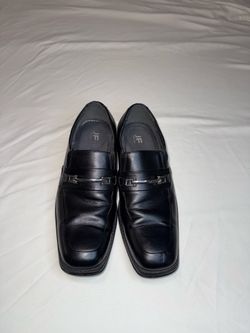 JF J. ferrar Men’s Black Leather Loafer Dress Shoes